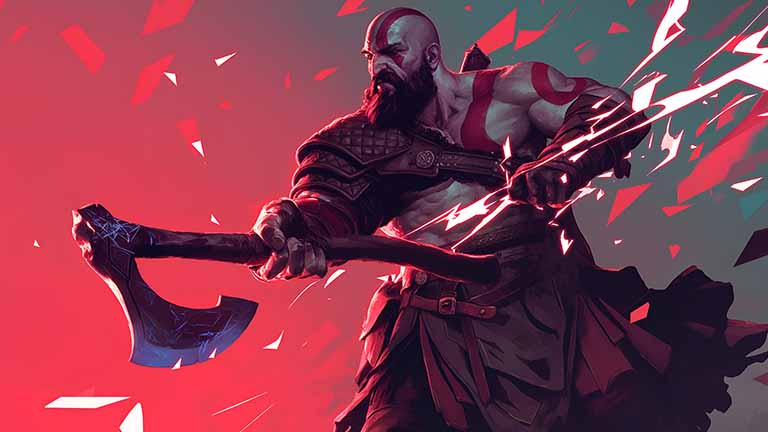 god of war kratos leviathan axe desktop wallpaper cover