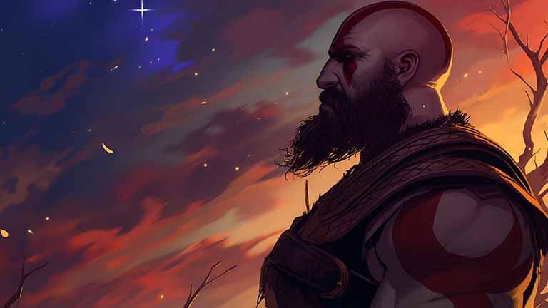 god of war kratos mythical strength desktop wallpaper cover