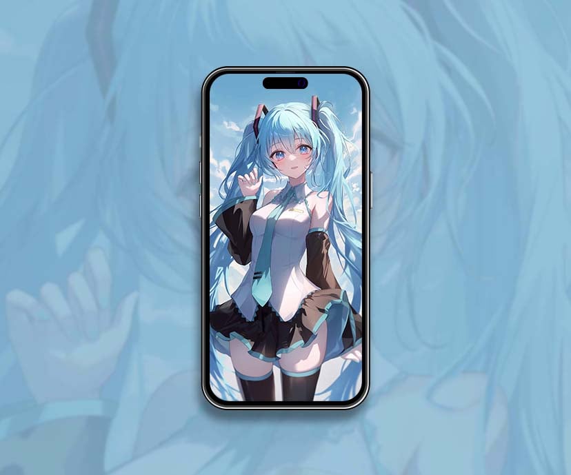 hatsune miku sky background anime wallpapers collection