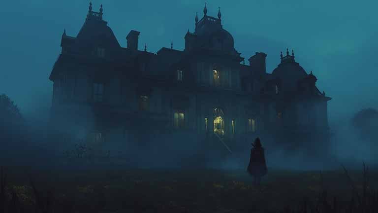 haunted mansion fog desktop wallpaper cover