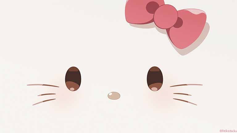 hello kitty minimalist art desktop wallpaper cover