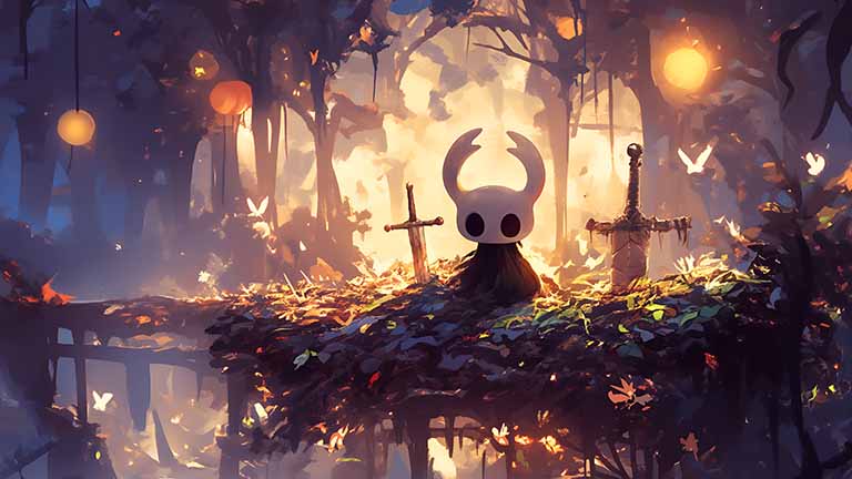 hollow knight resting graveyard desktop wallpaper cover