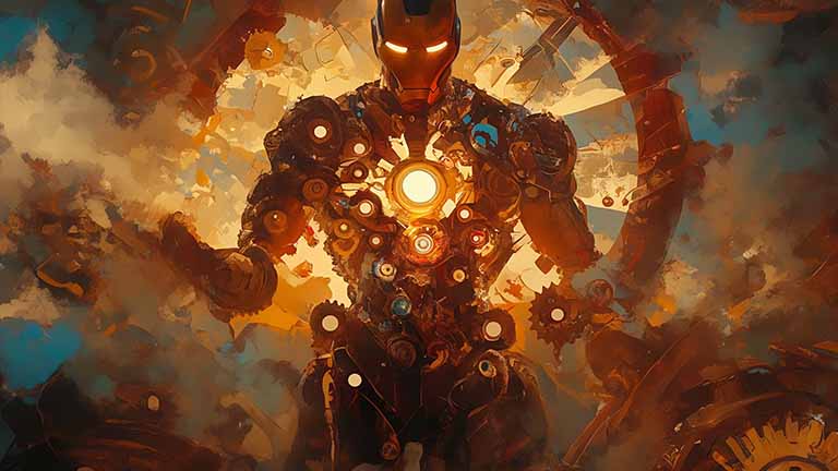 iron man gears energy desktop wallpaper cover