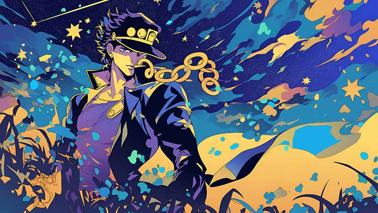 jojo bizarre adventure jotaro kujo star platinum might desktop wallpaper cover