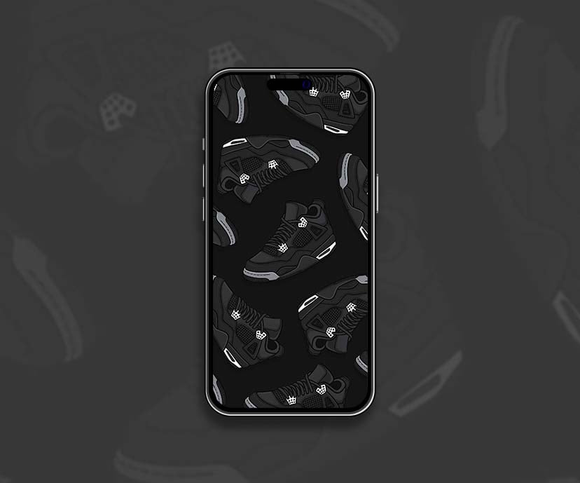 jordan 4 sneakers black wallpapers collection