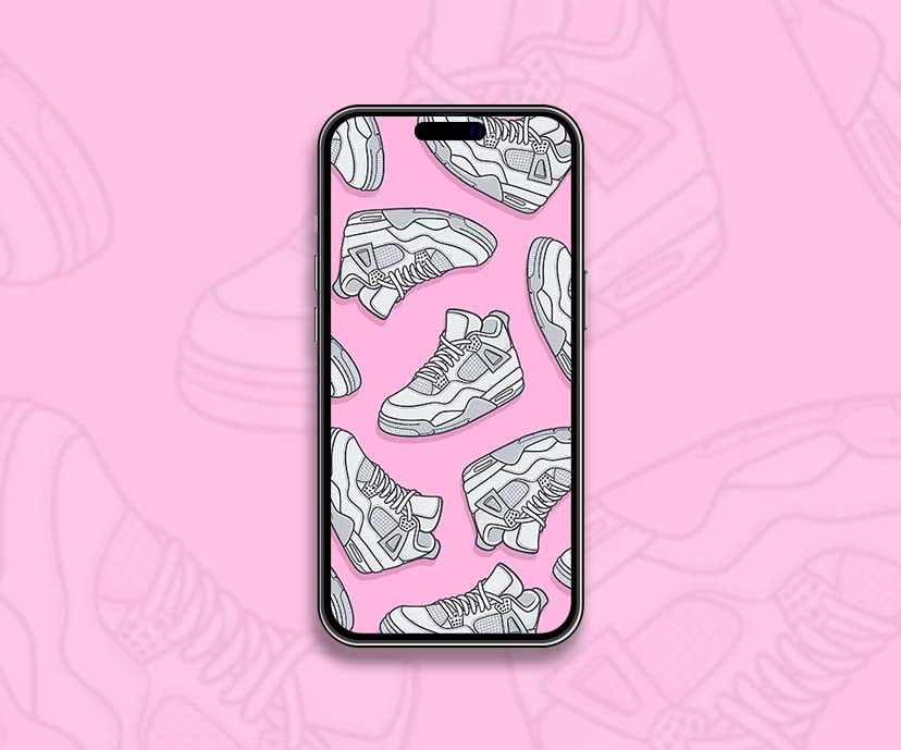 jordan 4 white sneakers wallpapers collection