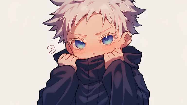 jujutsu kaisen gojo satoru chibi charm desktop wallpaper cover