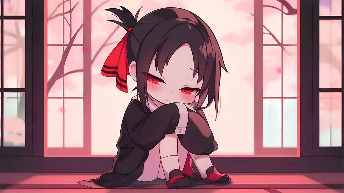 kaguya shinomiya chibi kaguya sama love is war desktop wallpaper cover