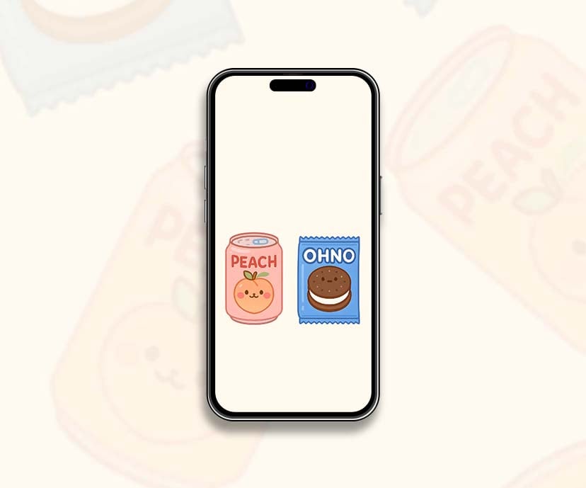 kawaii peach drink and ohno cookie wallpapers collection