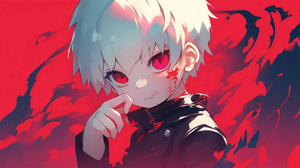 ken kaneki chibi tokyo ghoul desktop wallpaper cover