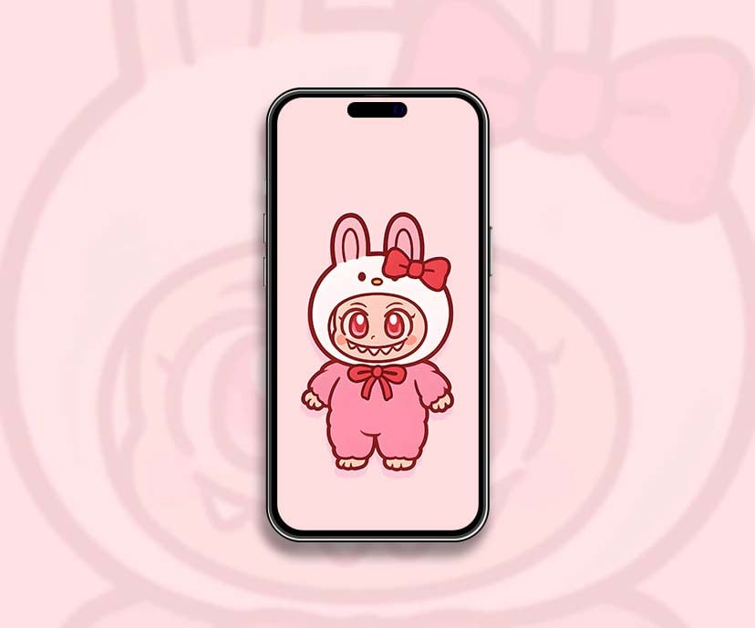labubu x hello kitty costume cute wallpapers collection