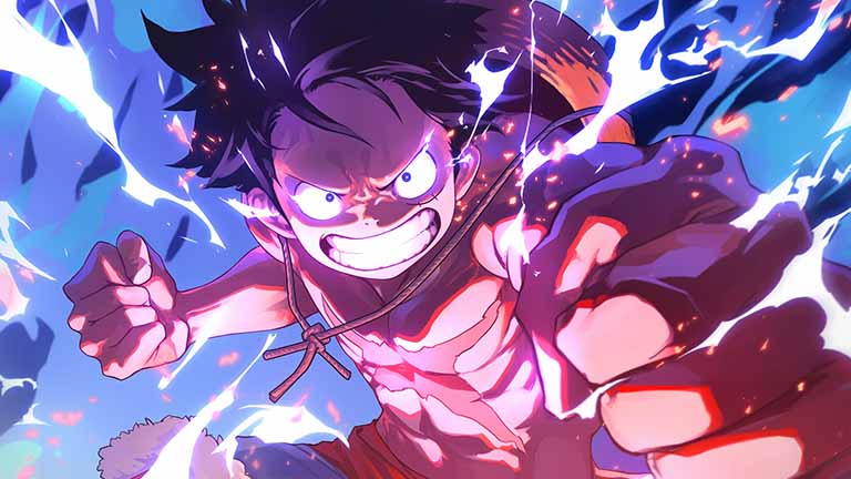 luffy gear 5 uses power desktop wallpaper cover