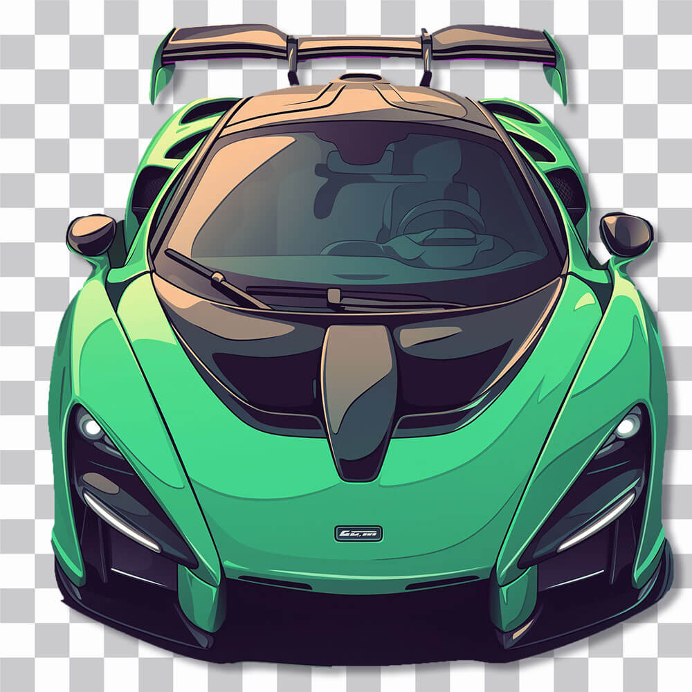 mclaren senna front view sticker cover
