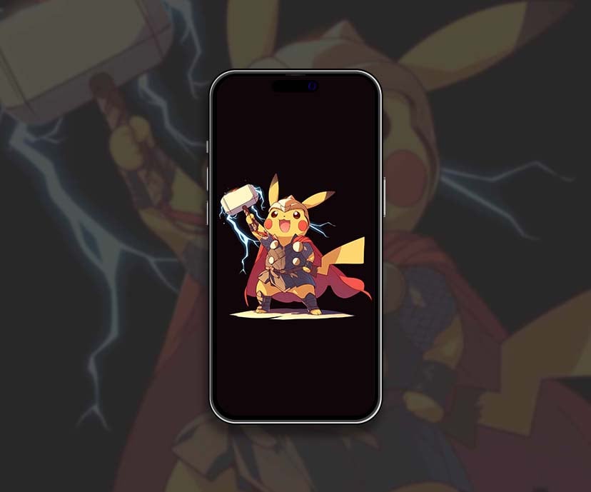 mighty pikachu thor mashup dark wallpapers collection