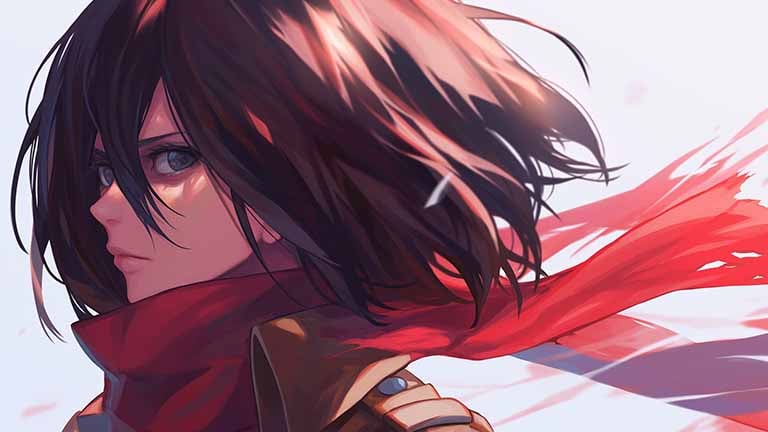 mikasa ackerman profile desktop wallpaper cover