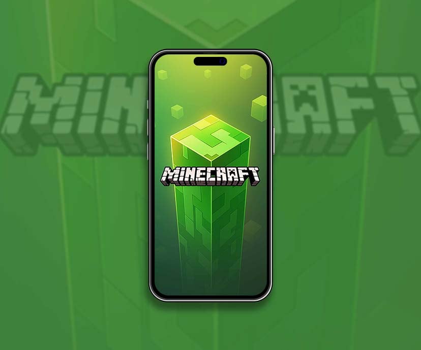minecraft creeper gradient logo wallpapers collection