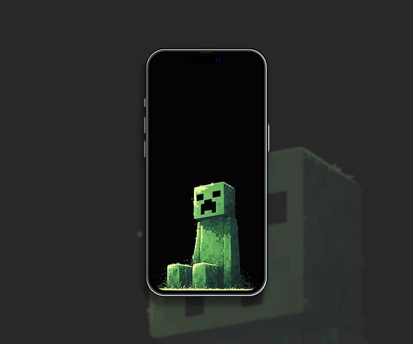 minecraft moody creeper statue wallpapers collection