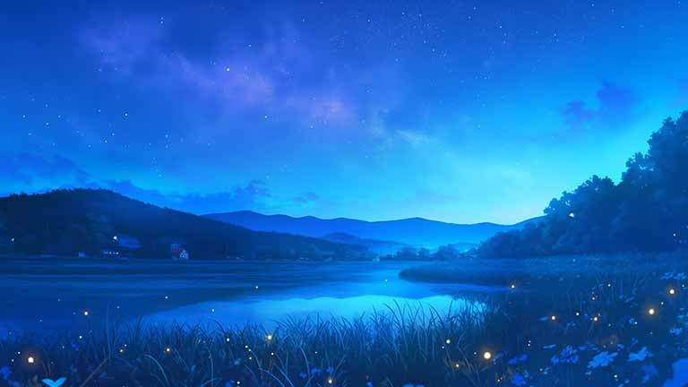 moonlit lake tranquil night desktop wallpaper cover