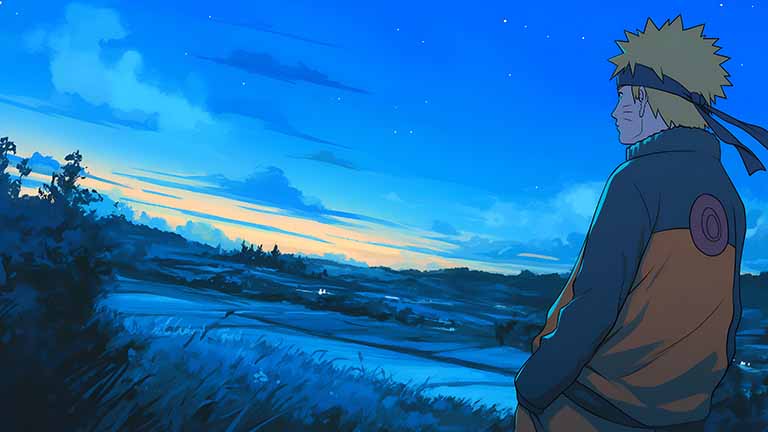 naruto alone dusk desktop wallpaper cover