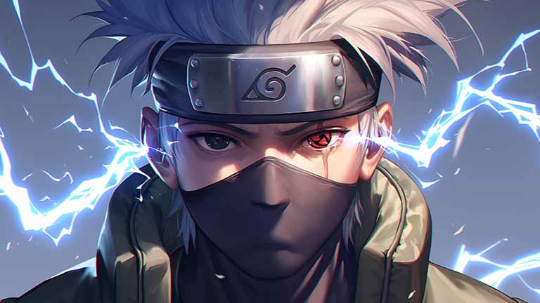 naruto kakashi electric mysterious ninja desktop wallpaper cover