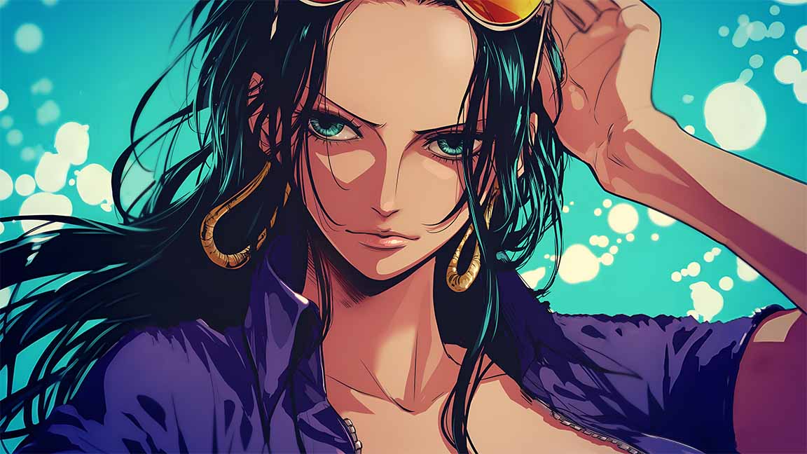 nico robin bold look desktop wallpaper cover