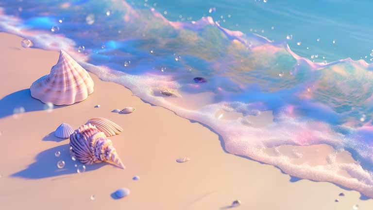 ocean shell spiral beauty desktop wallpaper cover