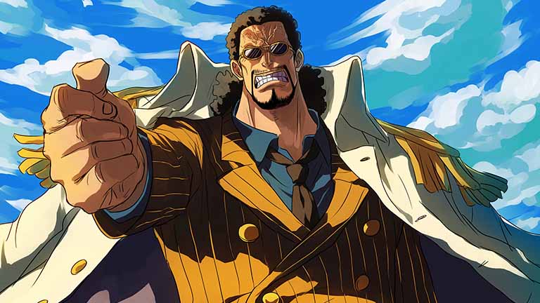one piece kizaru pointing finger desktop wallpaper cover