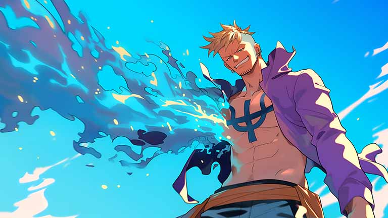 one piece marco phoenix transformation desktop wallpaper cover