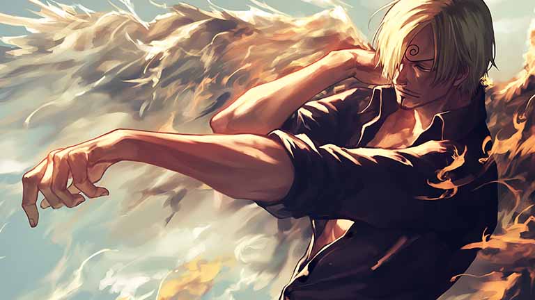 one piece sanji diable jambe desktop wallpaper cover