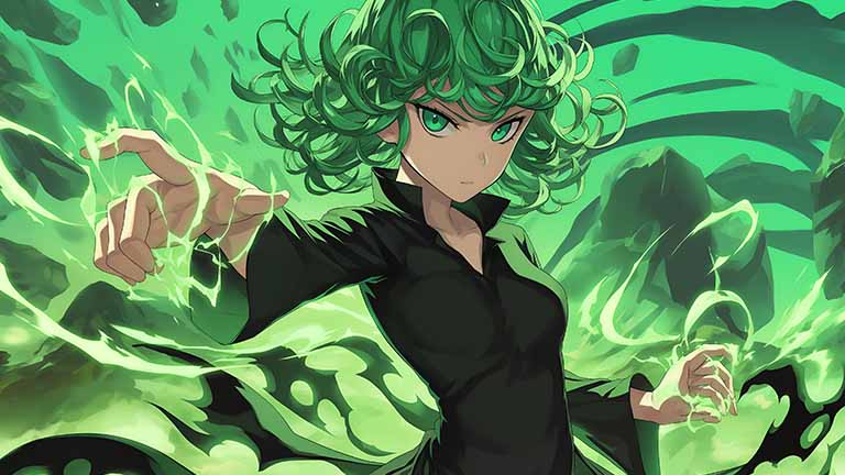 one punch man tatsumaki psychokinesis desktop wallpaper cover