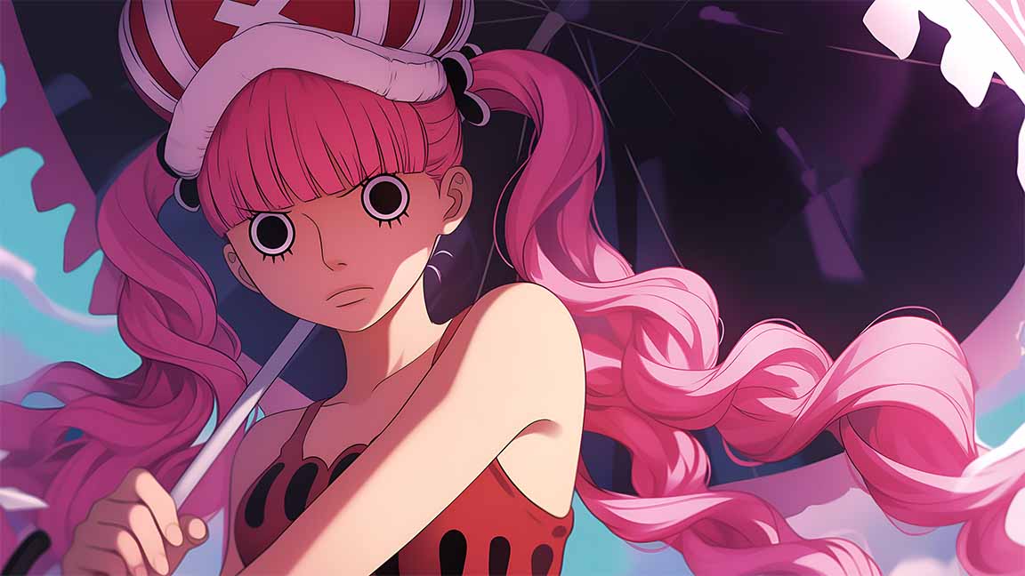 perona one piece dark umbrella desktop wallpaper cover