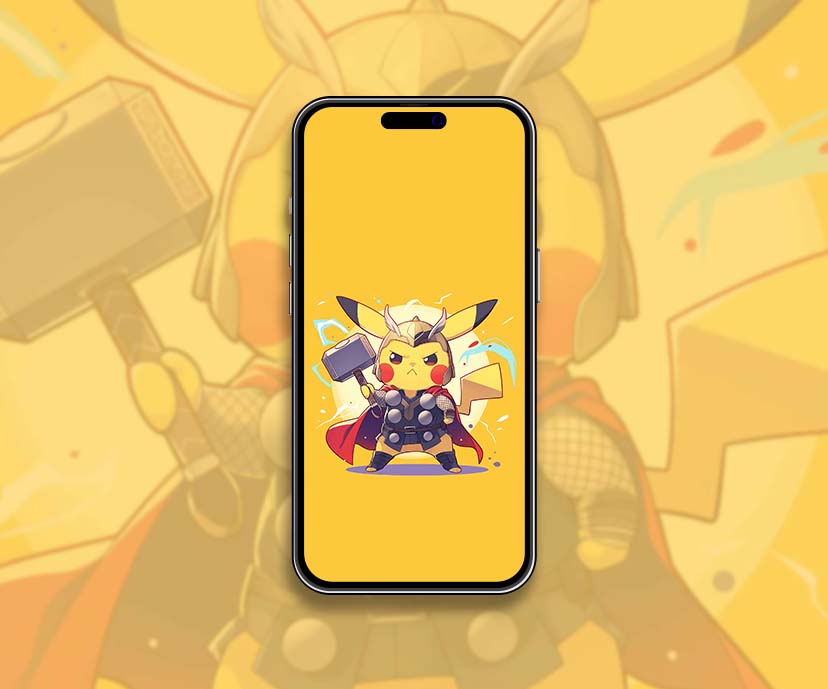 pikachu thor mashup yellow wallpapers collection