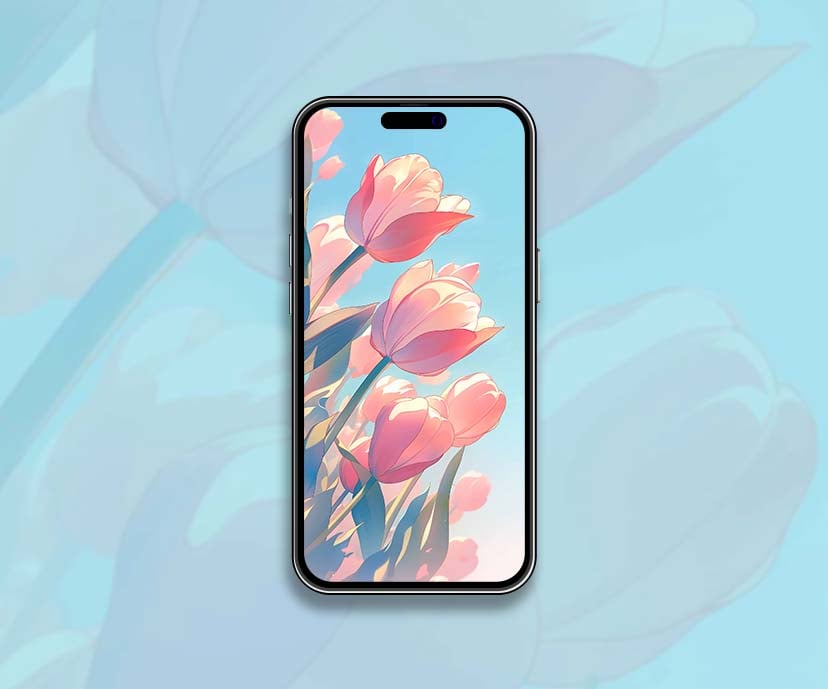 pink tulips sky blush floral spring sunshine wallpapers collection