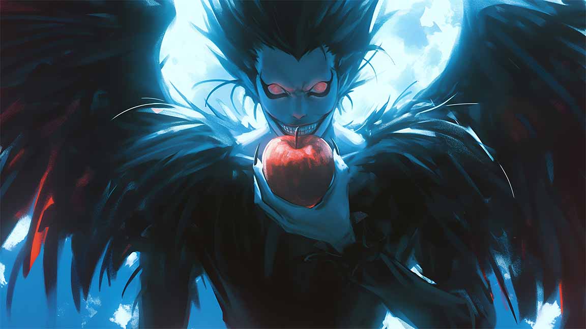 ryuk death note sinister desktop wallpaper cover