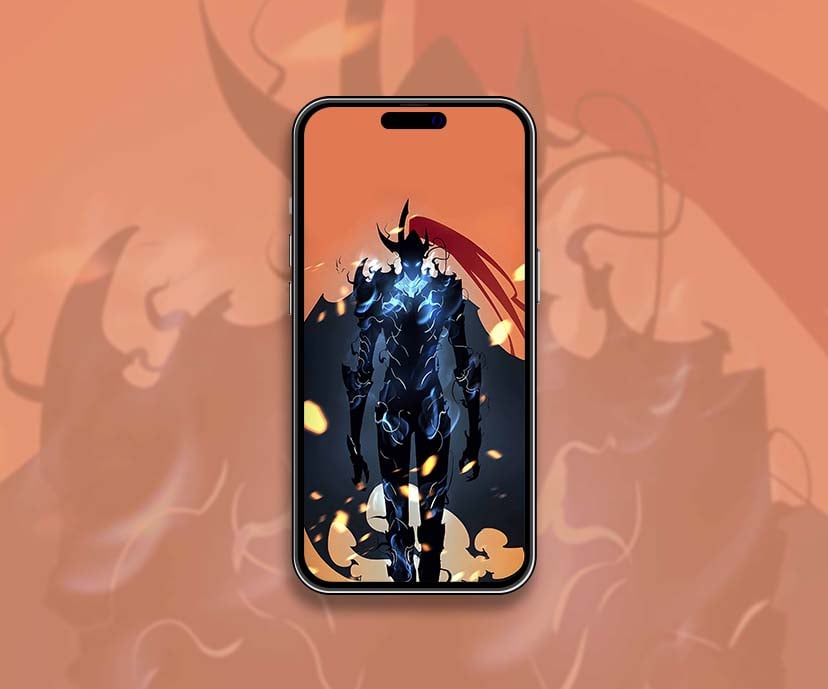 shadow monarch sung jinwoo burning aura wallpapers collection