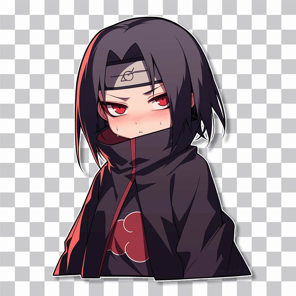 shy itachi sticker cover