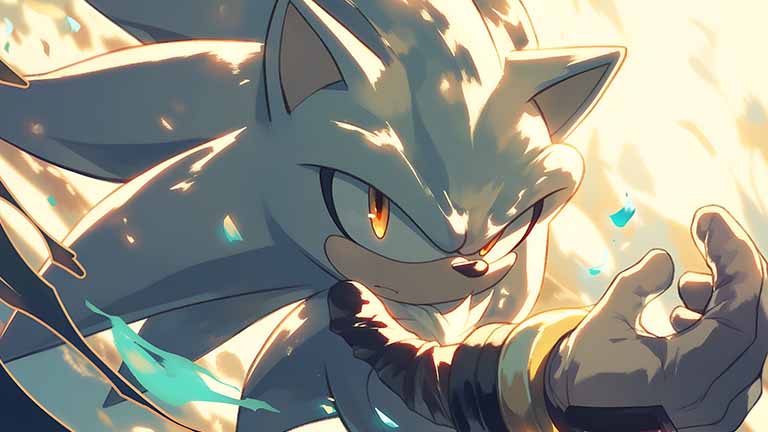 sonic silver the hedgehog psychic energy desktop wallpaper cover