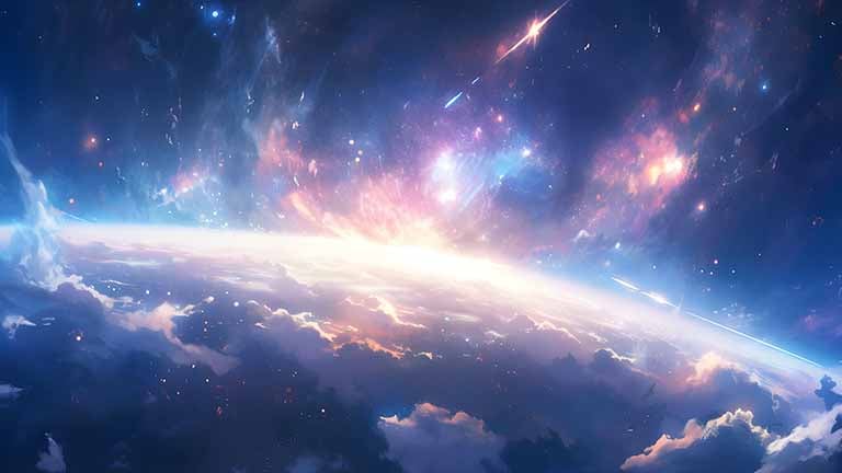 space fantasy epic scene desktop wallpaper cover