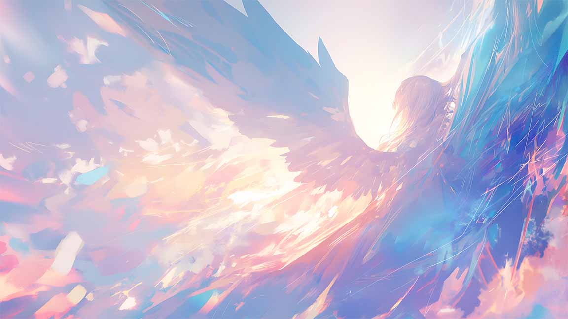 stardust angel wings heavenly desktop wallpaper cover