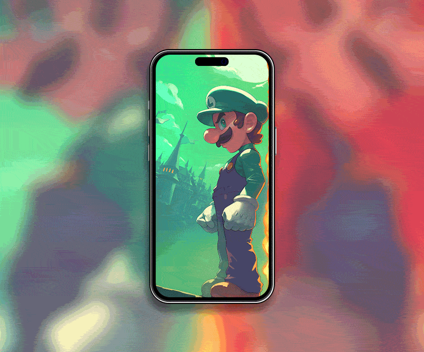 super mario and luigi red vs green kingdom tap to switch wallpapers collection