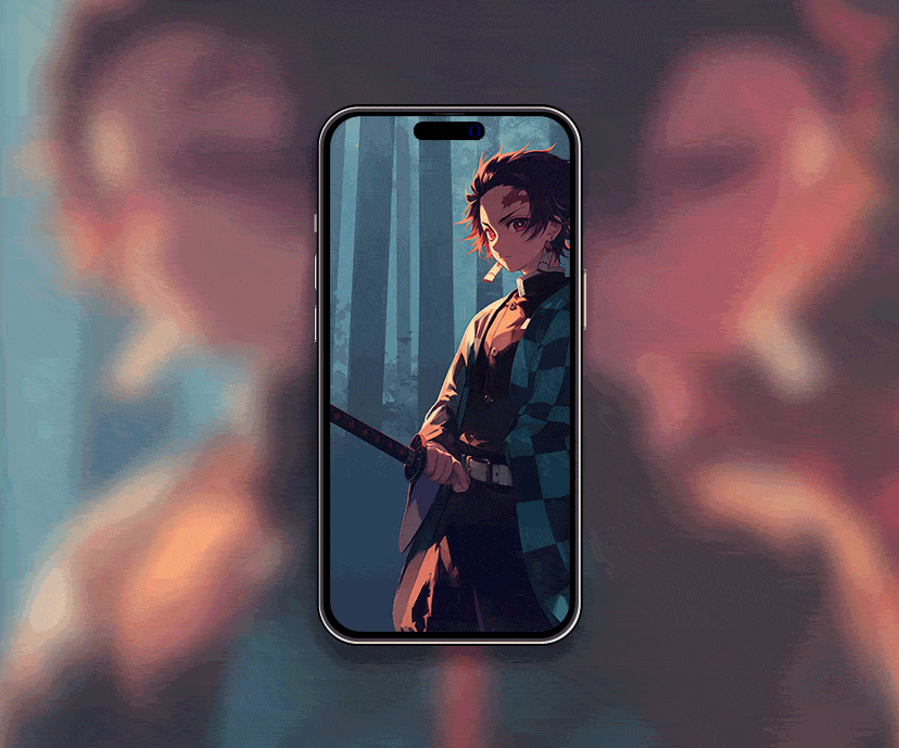 tanjiro kamado blazing demon slayer tap to switch wallpapers collection