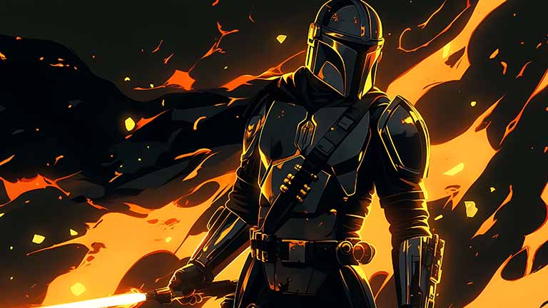 the mandalorian beskar armor desktop wallpaper cover