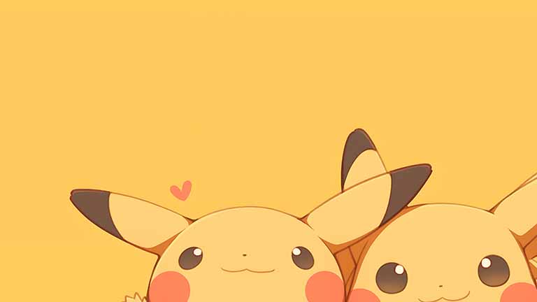 two pikachu cuddling desktop wallpaper cover