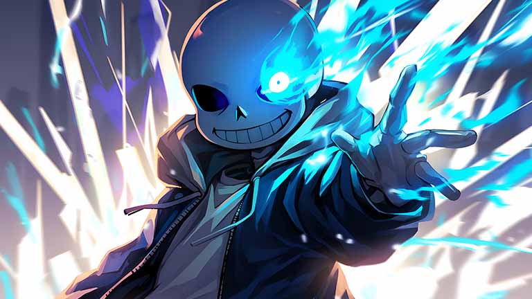 undertale sans using blue magic desktop wallpaper Undertale cover