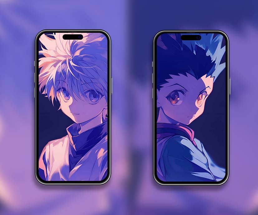vibrant killua and gon hunter x hunter matching wallpapers collection