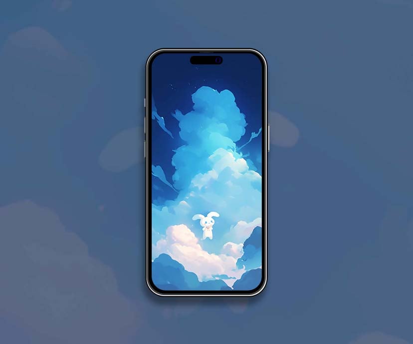 whimsical floating sky bunny wallpapers collection