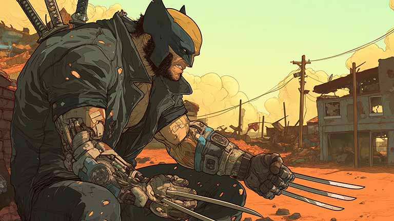 x men wolverine cyberpunk claws desktop wallpaper cover