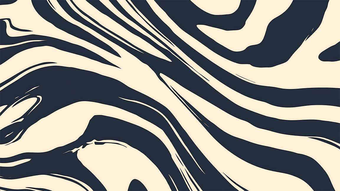 zebra pattern distorted lines black white style desktop wallpaper cover