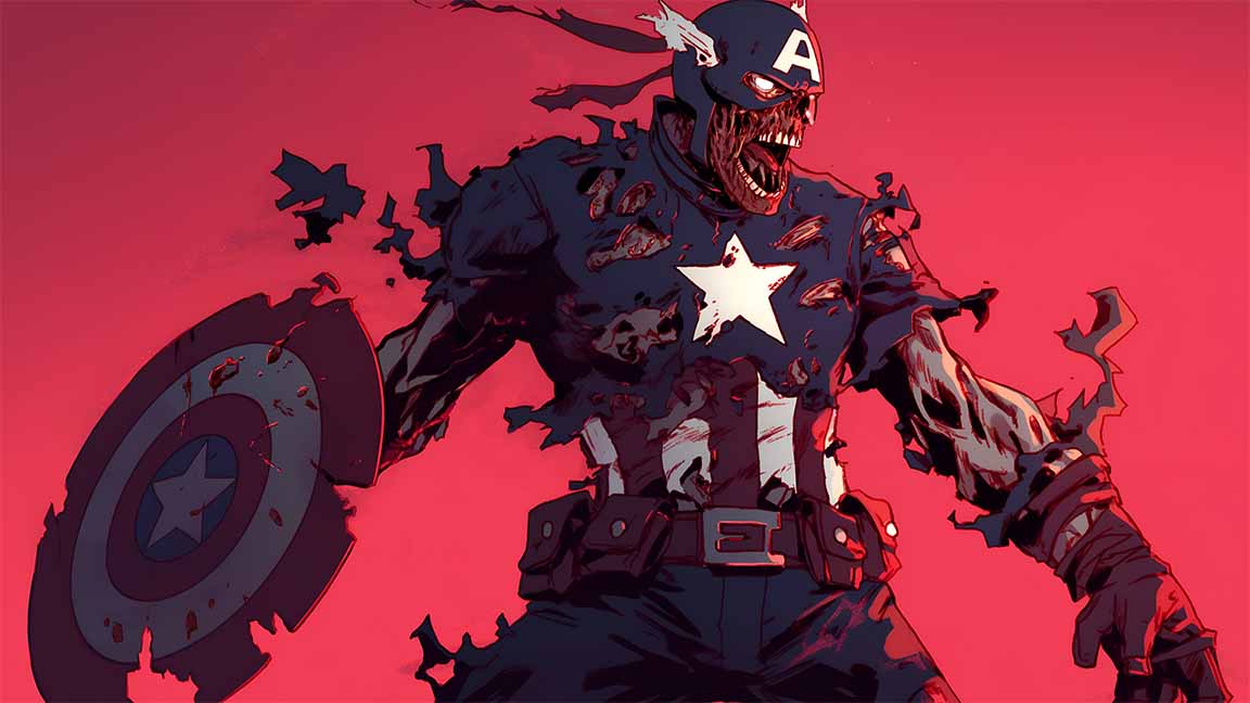 zombie captain america marvel desktop wallpaper cover