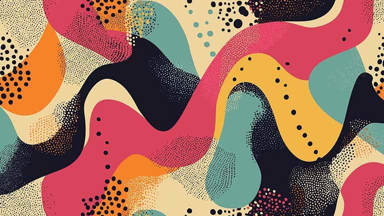 abstract colorful fluid shapes desktop wallpaper cover